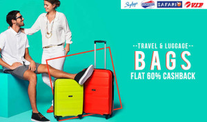Paytm Get 60 cb on branded Luggages