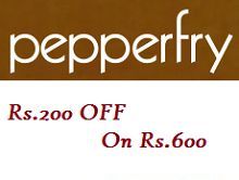 Pepperfry Rs 200 off on Rs 600 or more