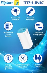 TP-LINK TL-PB10400mAH Power Bank 10400 mAh Rs 999 only flipkart app
