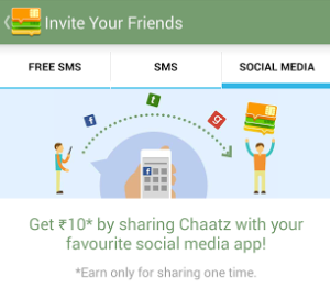 chaatz app get Rs 10 free recharge