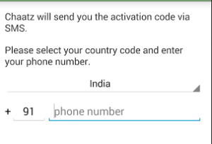 chaatz app verify mobile number