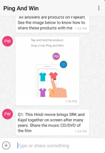 flipkart ping and win answers
