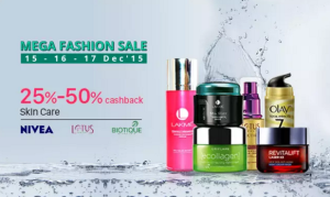 payt mega fashion sale 25-50 cashback on skin care