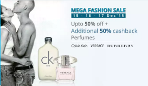 paytm mega fashion sale 50 off + 50 cashback on perfumes