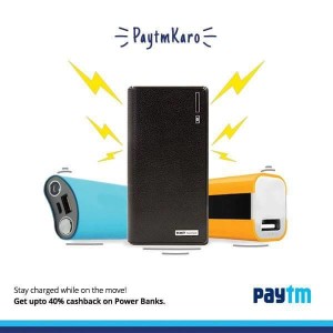 paytm powerbanks flat 40 cashback