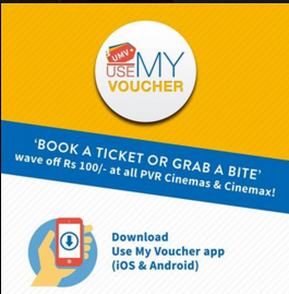 pvr cinemas Rs 100 off voucher free