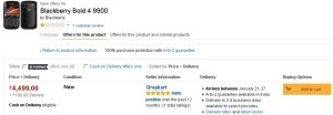 Amazon- 1Blackberry Bold 4 9900