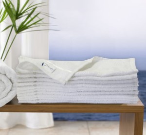 Amazon- Buy Story@Home Set Of 10 100% Cotton Thick Large Towel Soft Face Towels White With Striped