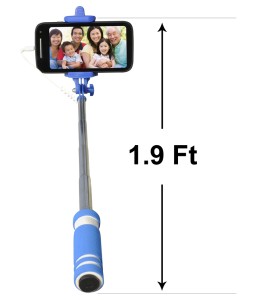Cezzar Fashion Blue Monopod Pocket Selfie Stick iPhones, Samsung, Panasonic P81, Lenovo A7000, Moto G (2nd Gen) Rs 71 only snapdeal