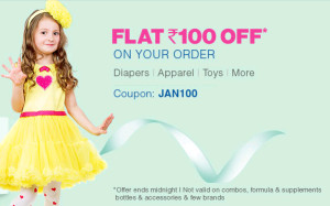 Firstcry- Get Flat Rs. 100 Off on Your Order 