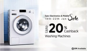 Paytm Buy Washing Machines at upto 20 cb