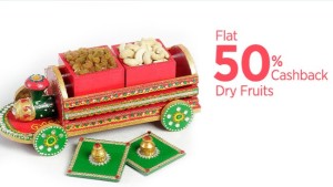 Paytm Flat 50 cb on Dry fruits
