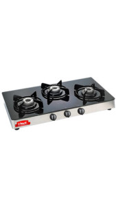 Virat Gas Stove Glass 3 Burner Sparkle