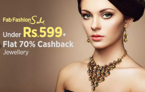 paytm fab fashion sale flat 70 cashback on jewellery