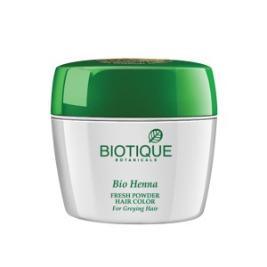 Amazon Biotique Bio Heena Fresh Powder Hair Color For Greying Hair, 90gm