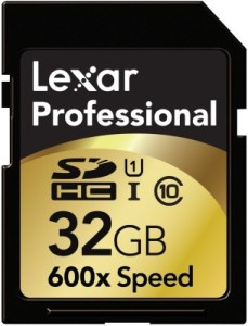 Amazon- Lexar Professional 600X 32GB SDHC UHS-I Class 10 Flash Memory Card