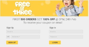 Firstcry Free @ Three– Get First 500 orders worth Rs.1000 Absolutely free2