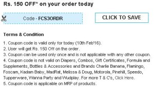 Firstcry- Get Flat Rs.150 Off on Your Products1
