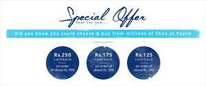 Paytm Get upto Rs 250 cb on first purchase