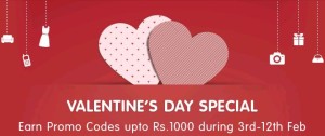 Snapdeal Valentine Day offer- Earn Promo Codes upto Rs.1000
