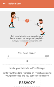 freecharge refer and earn upto Rs 5000