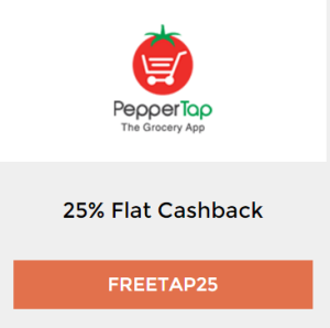 peppertap freecharge go shopping fest 25 cashback