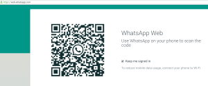 whatsapp web QR code on laptop or PC or browser