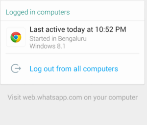 whatsapp web logout