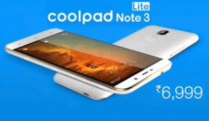 Amazon Buy Coolpad Note 3 lite at Rs 6999