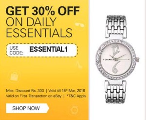 Ebay- Get Flat 30% off on Daily Essential Products (New Users)