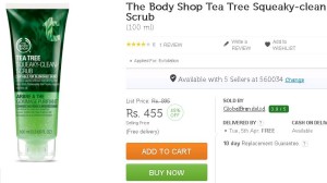 Flipkart-The Body Shop Tea Tree Squeaky-clean Scrub (100 ml)1