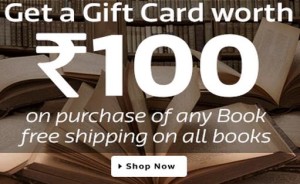 Flipkart- Get Flat 100 Gift Voucher on Purchase of any book