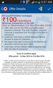 PAYZAPP 500 OFFER