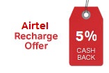 Airtel Money app- Get flat 5 cashback on Prepaid Recharges of Rs 100 or more (All Operators)