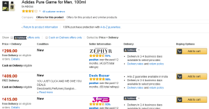Amazon- Buy Adidas Pure Game for Men1