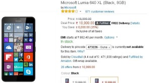Amazon- Microsoft Lumia 640 XL (Black, 8GB)1