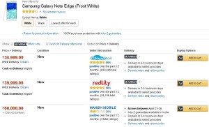 Amazon- Buy Samsung Galaxy Note Edge (Frost White)1