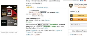 Amazon- Buy Sony 128GB Class 10 UHS-1 SDXC Memory Card1