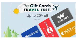 Amazon Gift Cards Travel Fest- Get Up to 20% off travel brands