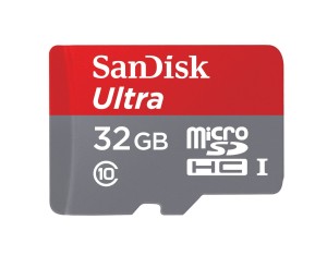Amazon SanDisk Ultra MicroSDHC 32GB UHS-I Class 10 Memory Card With Adapter