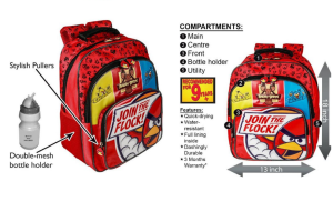 Angry Birds Red Children Backpack (EI - AB0075) Rs 616 only amazon