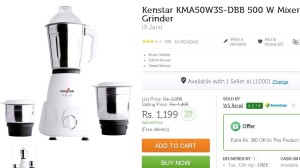 Flipkart- Buy Kenstar KMA50W3S-DBB 500 W Mixer Grinder1
