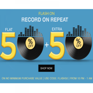 Jabong Flash Sale– Get Clothing & Acessories at flat 50 off + Extra 50 off + 20 cashback
