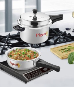 Pigeon Aluminium Pressure Cooker (5 Ltrs) & Pressure Pan (3.5 Ltrs) Rs 1208 only snapdeal