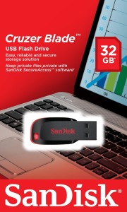 SanDisk Cruzer Blade 32GB USB Flash Drive Rs 410 only amazon
