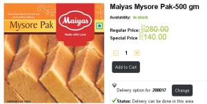 Sweetinbox- Maiyas Mysore Pak (500 gm)1