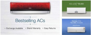amazon air conditioners sale 16th april 10 cashback HDFC