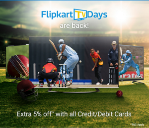 flipkart TV Days great deals on televisions + 5 off with credit or debit card 12-13 april