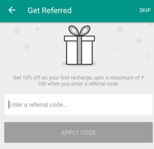 smartapp enter referral code and get 10 discount on recharge