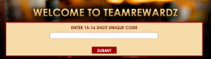 teamrewardz enter 15 digit unique code